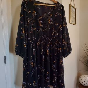 Black floral Dress